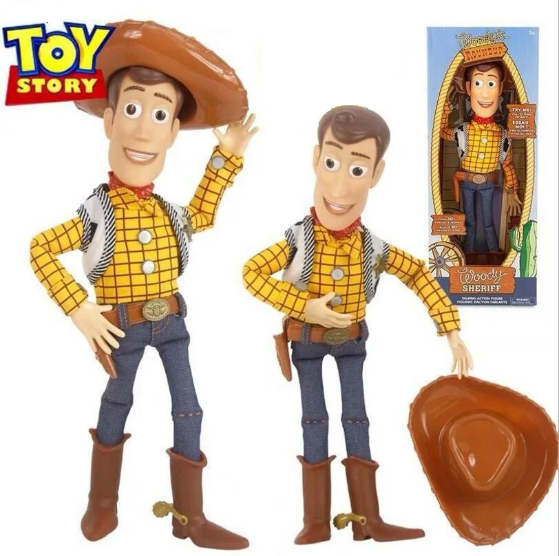 

43cm Cartoon Movie Pixar Toy Story 3 Talking Woody Action Toy Figures Collectible Model Doll Kids Christmas Gift Free Shipping