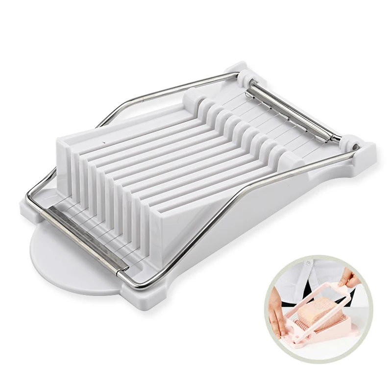 

Stainless Steel Egg Ham Sausage Slicer Vegetable Fruit Soft Cheese Slicing Cutter Banana Divider Machine Gadget Cooking Tool