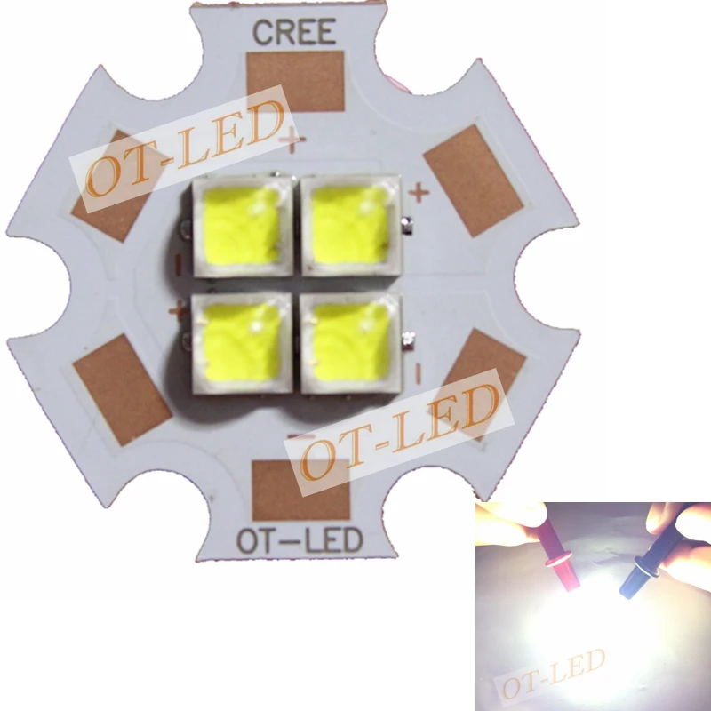 

NEW 5pcs 6V/12V Cree XPL XP-L 4Chips 4-36W LED Emitter instead of XHP70 SST-90 Cool White Warm White LED with 20MM Cooper PCB
