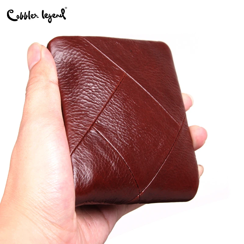 Cobbler Legend мужские бумажники из 100% натуральной кожи винтажный кошелек с тройной