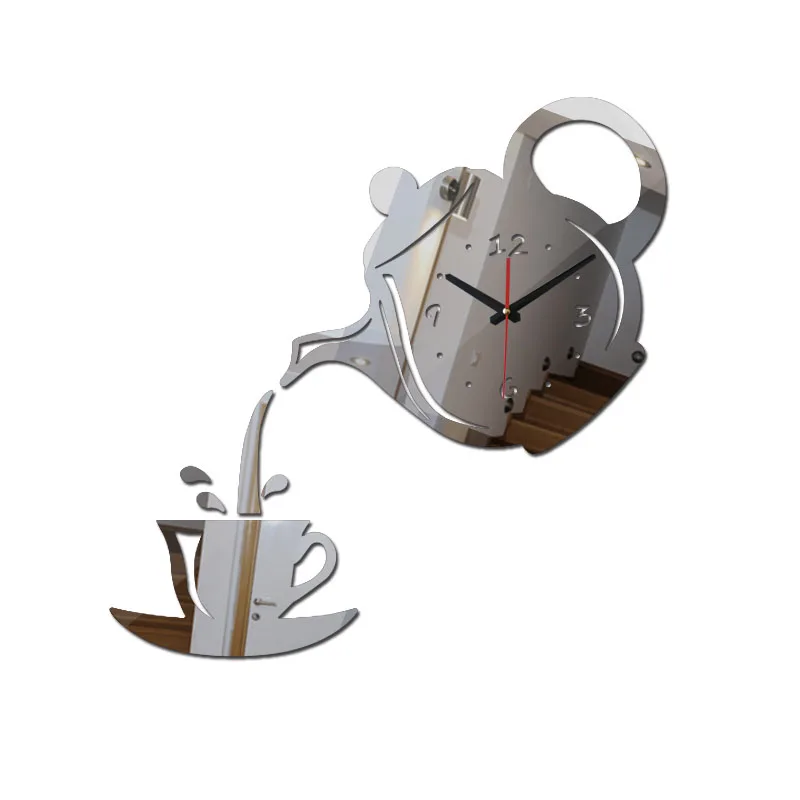 

Горячее предложение Новые кварцевые настенные часы акриловые зеркальные часы Современные horloge цифровые часы домашний Декор наклейки на одно лицо