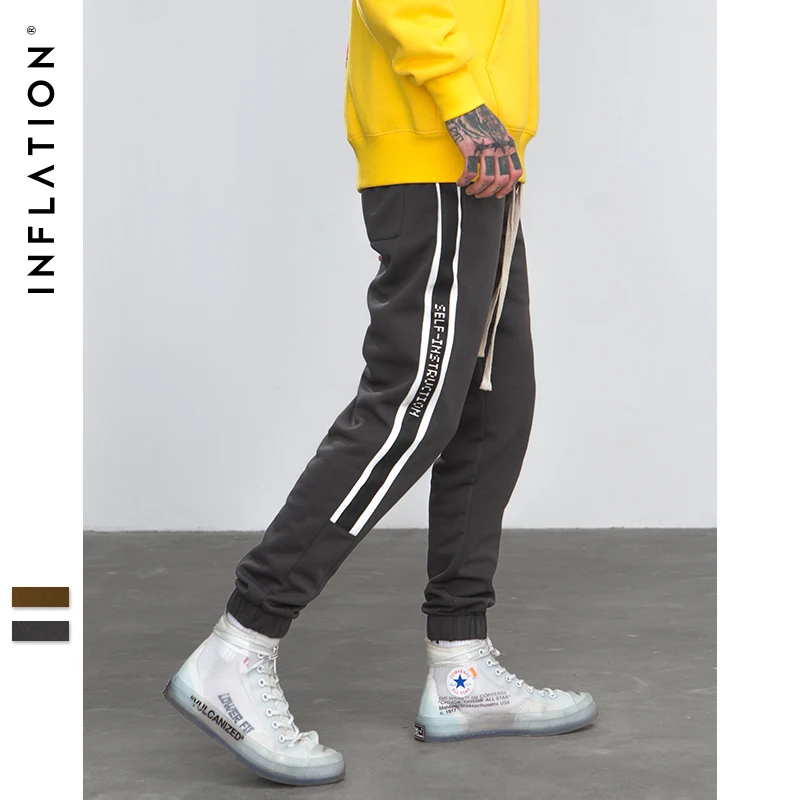 Best INFLATION Men s High Street Fashion Hip Hop Elastic Waist Casual Cargo Pants Women Male Loose Harem Pants Jogger Trousers 8830W