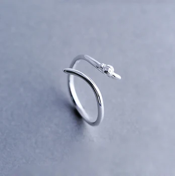 

S925 SV Korean version of the beetle seven star ladybug animal opening ring fashion temperament joint ring for women fashion