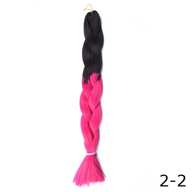Super Deal 15 Color Synthetic Kanekalon Hair 24" 100g/pack 2 Tone Ombre