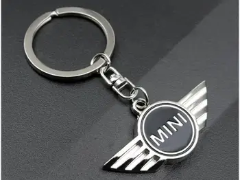 

10PCS MINI Cooper Autobots Angel Wings Brand sports car symbol Keychains Keyring Metal Auto Car Mini Wing Logo Key Chain