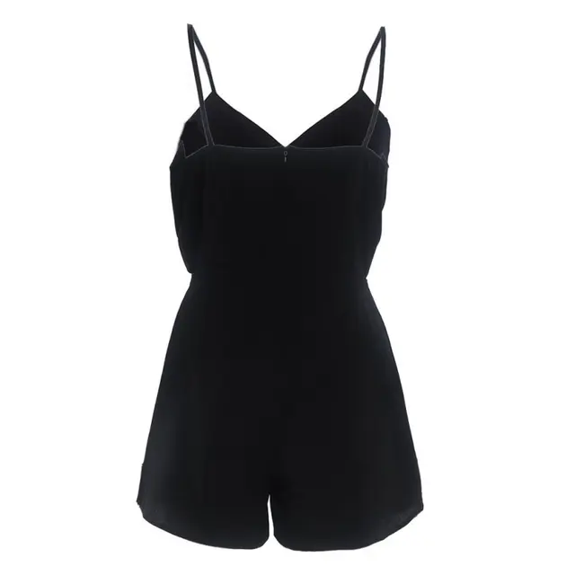 Wholesale Retail Summer Women V-Neck Rompers Sexy Club Solid Elegant Bodycon Jumpsuit Playsuit Romper 1