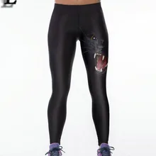 Черная пантера весна осень готические леггинсы повседневные Фитнес Молодежные сексуальные штаны Женские Бесшовные Капри F1466