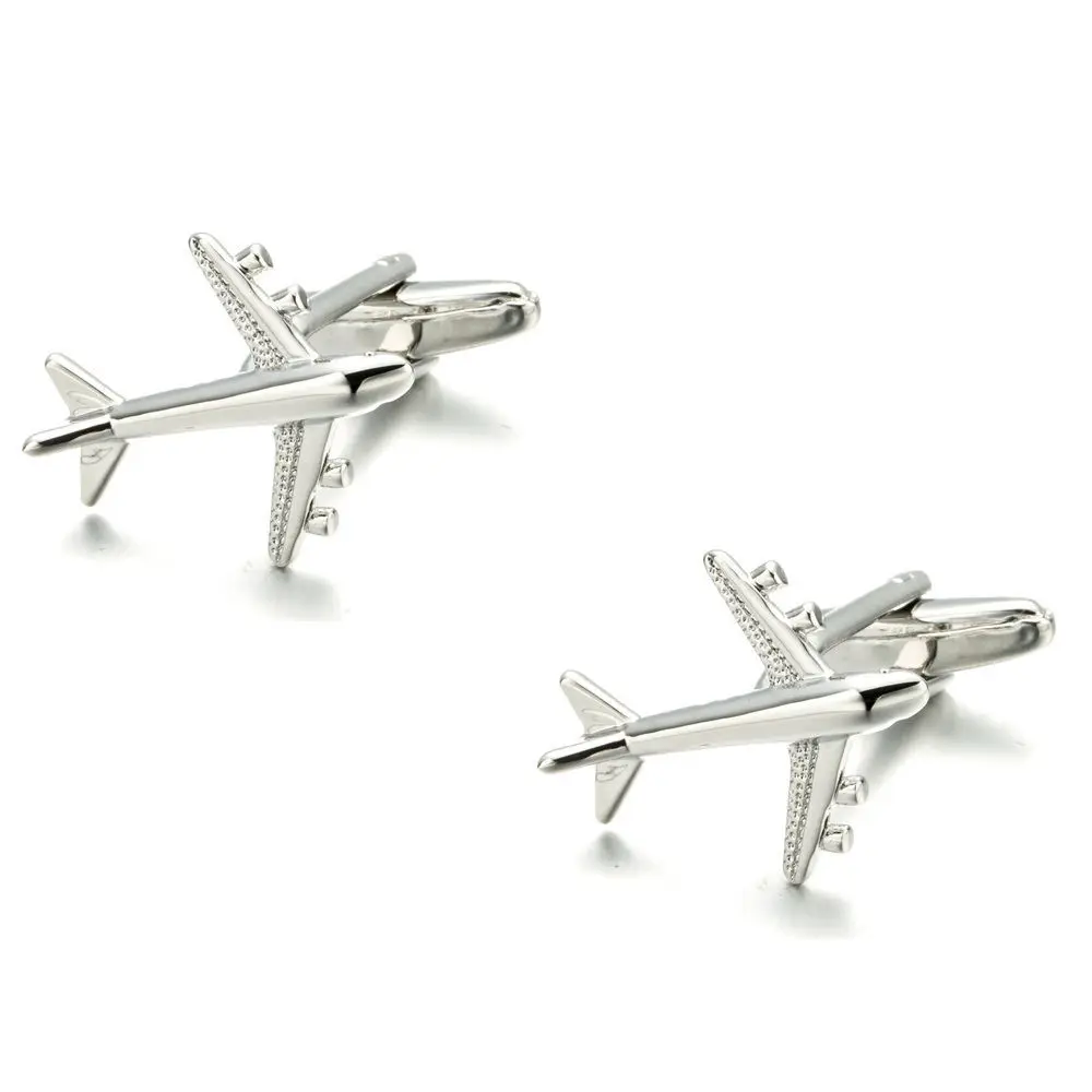 CHUKUI Men Clothing Boutique Plane Styling Shirt Cufflinks Brass Airplane Cuff Links Gifts For Men Free Shipping (1)