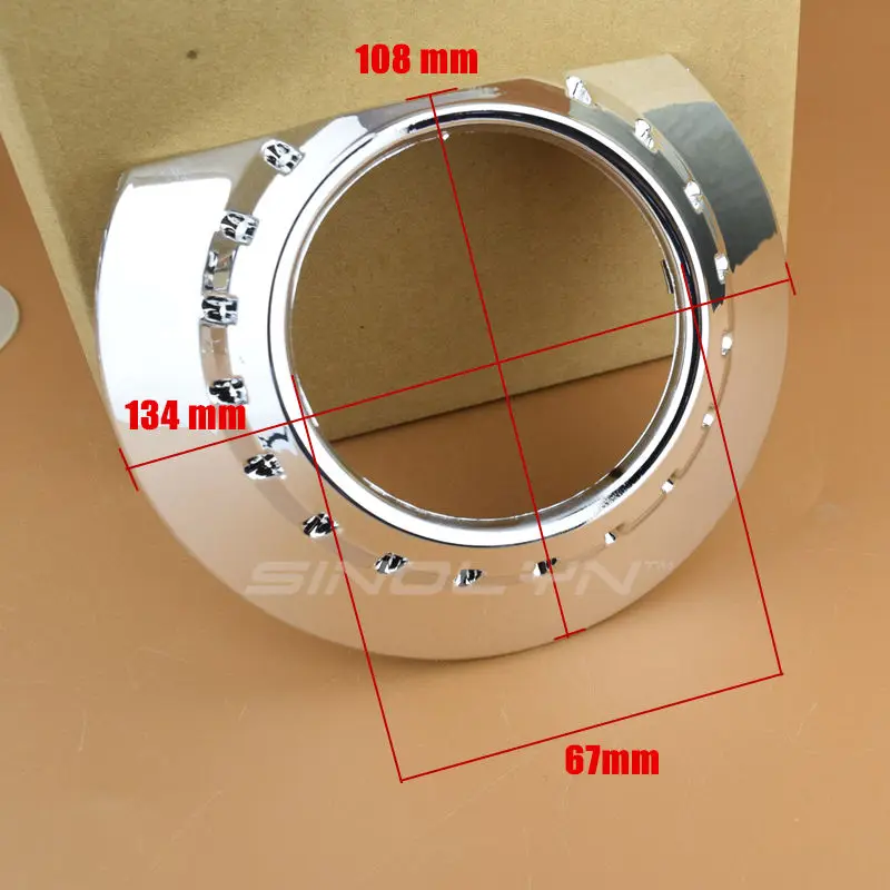 Sinolon E46-R оправы кожухи маски Замена Chorme серебряный черный для 2,5 ''3,0'' Q5 WST Aftermarket Биксеноновые линзы проектора