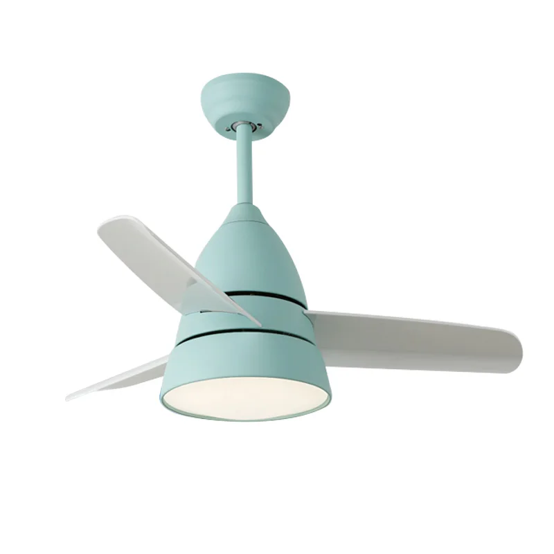 

Nordic Macaron Fan Lamp Restaurant Simple Modern Chandelier Children's Room Lamp Lovely Small Hanging Fan Lamp