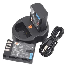 DSTE 2PCS DMW-BLF19E DMW-BLF19 Camera Battery With UDC141A Dual USB Port Charger for Panasonic Lumix DMC-GH3 DMC-GH4