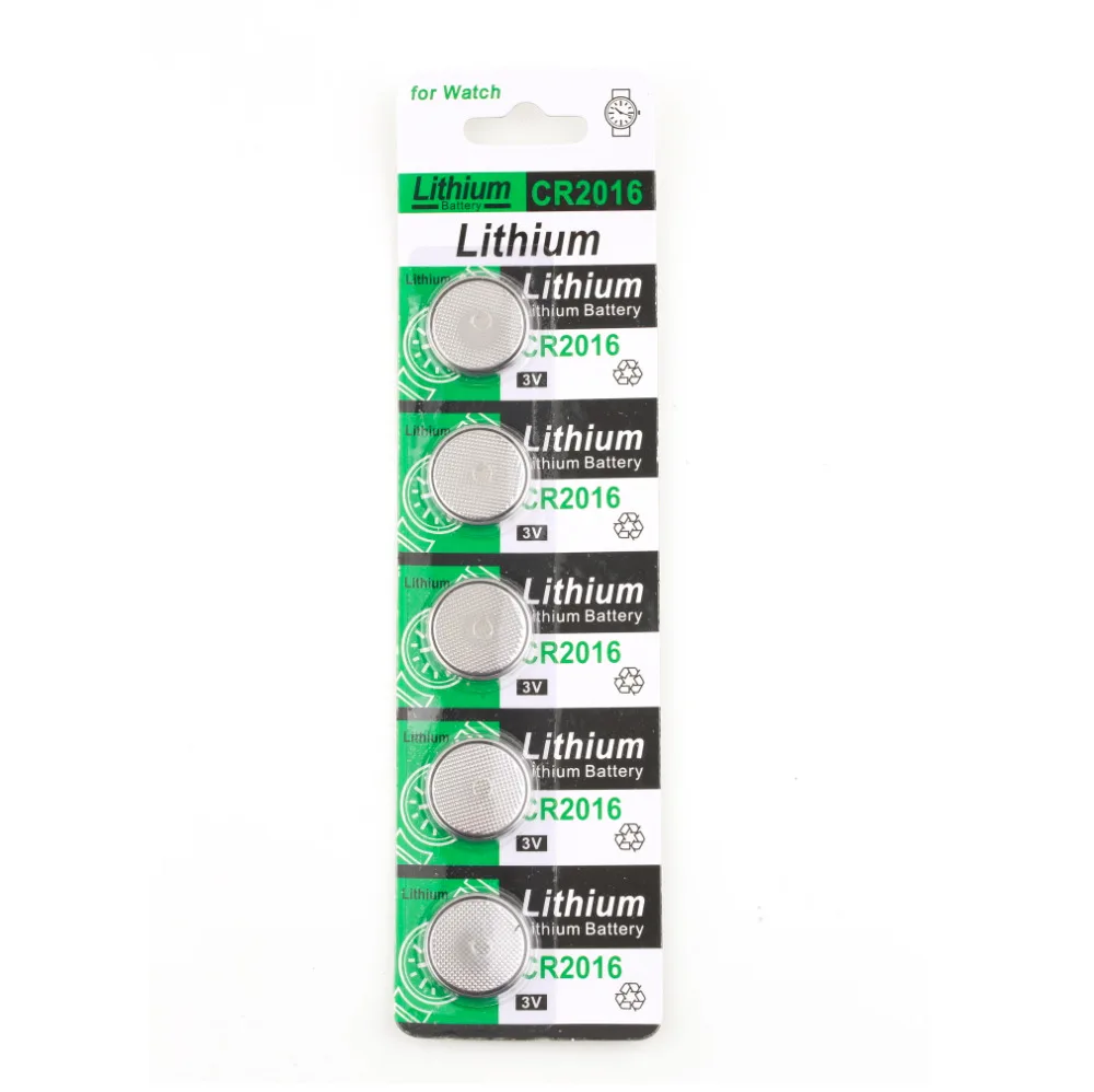 

5pcs CR2016 DL2016 ECR2016 LM2016 BR2016 2016 Button Cell Coin Battery For Smartwatch/ Clock/ Digital Cameras/ MP3 Players