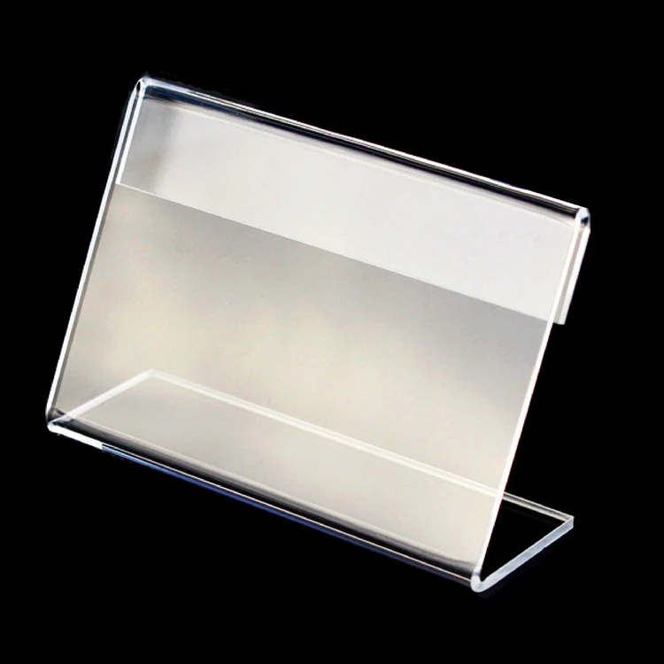 Free Shipping Acrylic 2mm L Shaped Sign Price Tag Label Display Paper