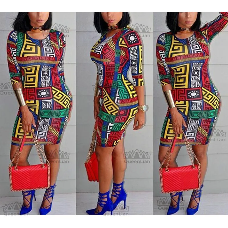 

fashio African dresses for women ankara fabric clothes Party Dresses sexy dress Batik wax printing lady dashiki clothing(ZC01#)