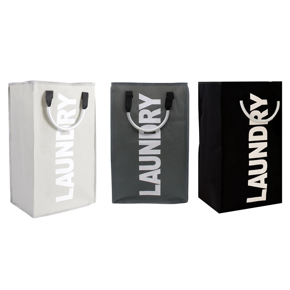 

2PCS Folding Laundry Basket Handle Storage Organization Standing Toys Clothing Storage Bucket Laundry Organizer Holder Pouch
