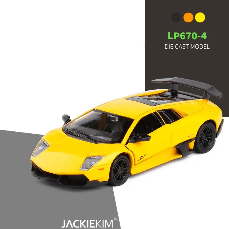

High Simulation RMZ City 1:36 LP670 Batman Roadster Supersport Classic Metal Car Alloy Diecast Pull Back Model Car Kids Toy