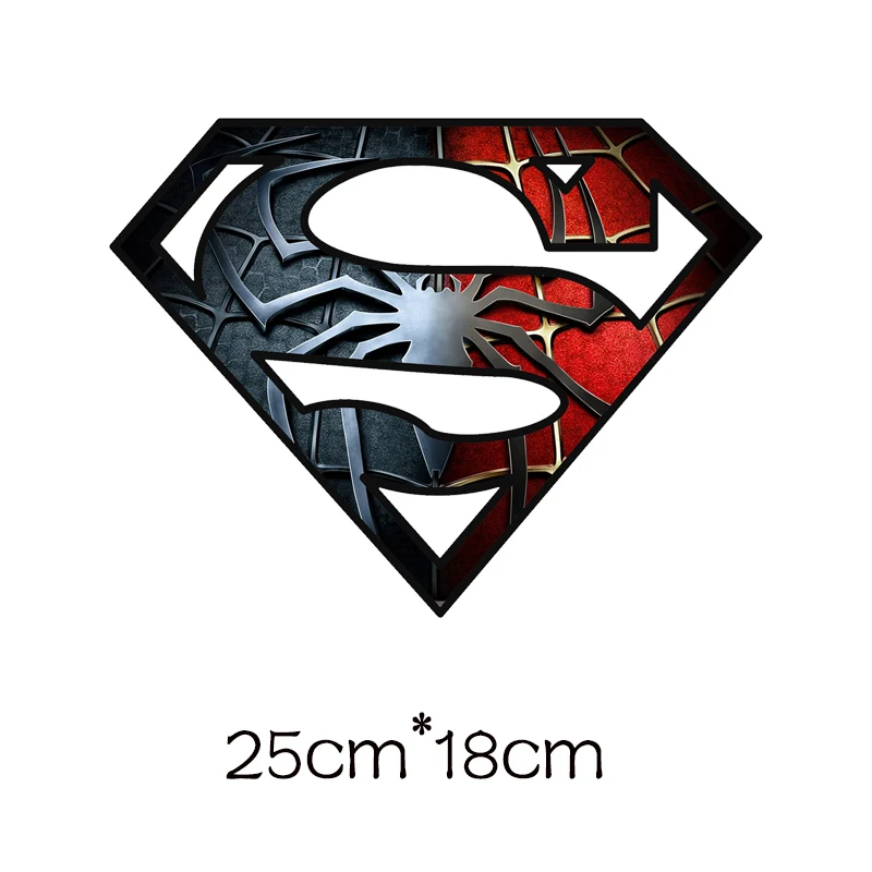 Наклейки для одежды «Человек-паук», «Супермен» патч гладильная приложений для одежды в полоску железа на патчи Термальность этикетки аппликация