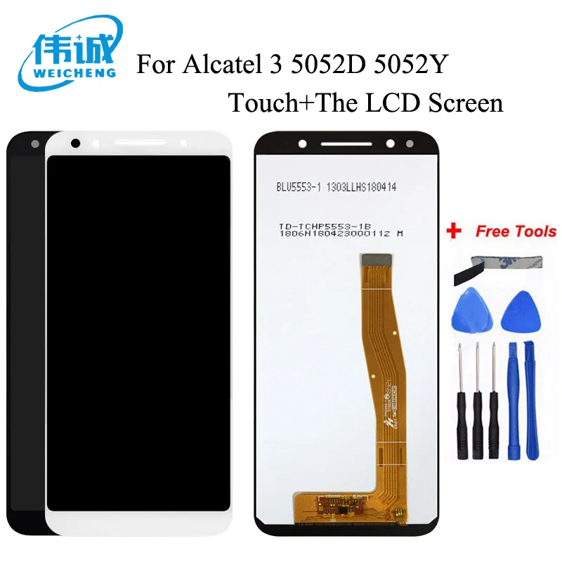 Сенсорный экран для Alcatel 3 5052 5052D 5052Y OT5052 ЖК-дисплей в сборе сенсорный датчик