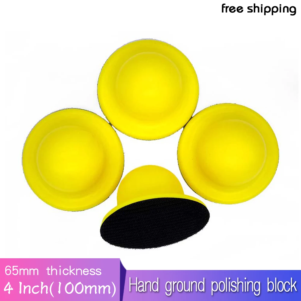 

4 Inch Foam Hand Sanding Block Hand Pad Abrasive Tools for Hook and Loop Disc