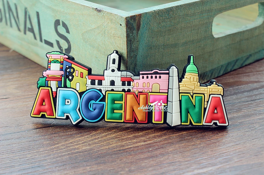 Аргентина туристические поездки Сувенир 3D резиновые холодильник буквы магнит на холодильник милый подарок идея