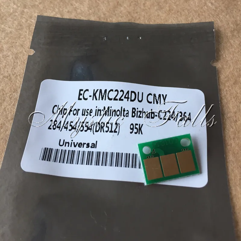 Chip de Reset para Konica Unidade de Imagem do Cilindro de 100x Minolta Bizhub C224 C284 C364 C7822 C7828 Tambor Chip Cmy Dr512 C454 C554 4 High Quality Computador e Escritório