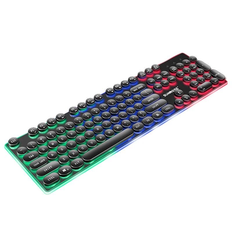SUNROSE GK30 игровая клавиатура USB Проводная ретро на каждый день 3 цвета Подсветка для
