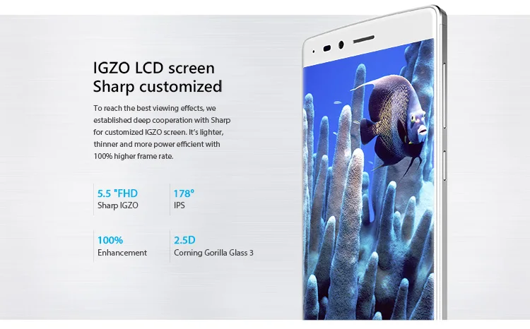 VERNEE APOLLO LITE Helio X20 4GB RAM 32GB ROM MTK6797 2.3GHz Deca Core 5.5 Inch 2.5D Corning Gorilla Glass 3 Sharp IGZO FHD Screen Android 6.0 4G LTE Smartphone