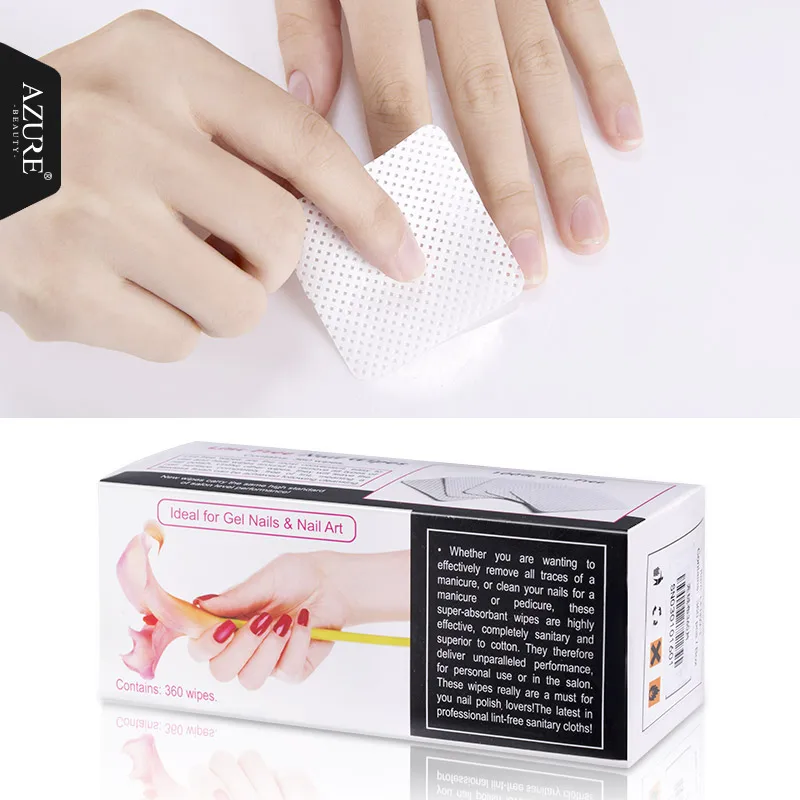 Azure Beauty Durable font b Nail b font Towel 360 Pcs Box professional font b Nail