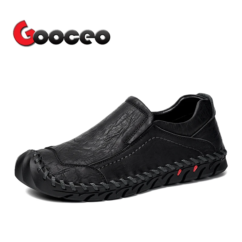 

Men's Flats Loafers Driving Shoes For Men Spring Summer Leather Slip On Low Top Casual Handmade Outdoor Light Round-toe Leisure