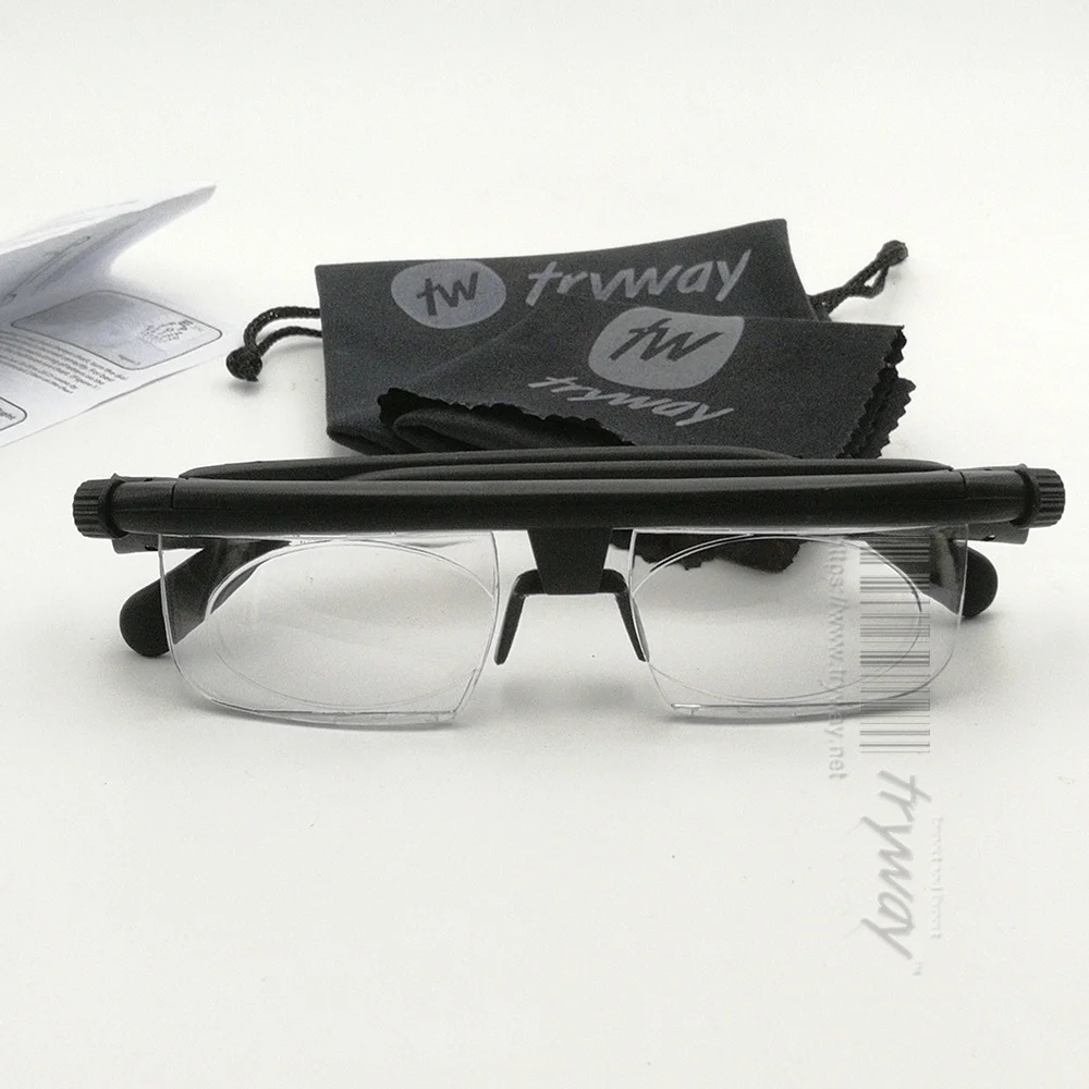 Adjustable Strength Reading Glasses For -6D to +3D Variable Lens Correction