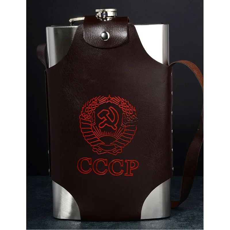 128 OZ with Case 4, 8 18 38 48 6 4, 8 8 108 128 178 OZ Нержавеющая сталь фляжка Ликер Виски Портативный карман с двойными стенками из нержавеющей стали бутылка алкоголя с поясом чехол - Цвет: 128 OZ with Case