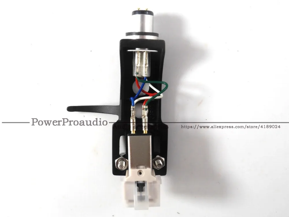 1Set Magnetic Cartridge Stylus + Turntable Headshell 4 Pin Contacts For Phonograph Turntable Gramophone LP Vinyl Needle