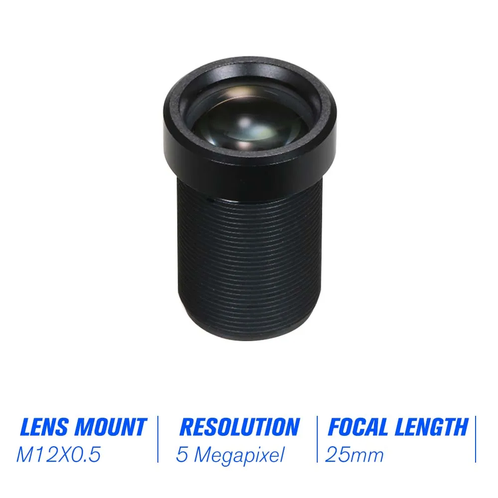 

1/2" Cameras Long Distance View Without IR Filter HD 5.0 Megapixel Action Camera Lens 25mm IR Lens M12 Mount CCTV MTV Board Lens
