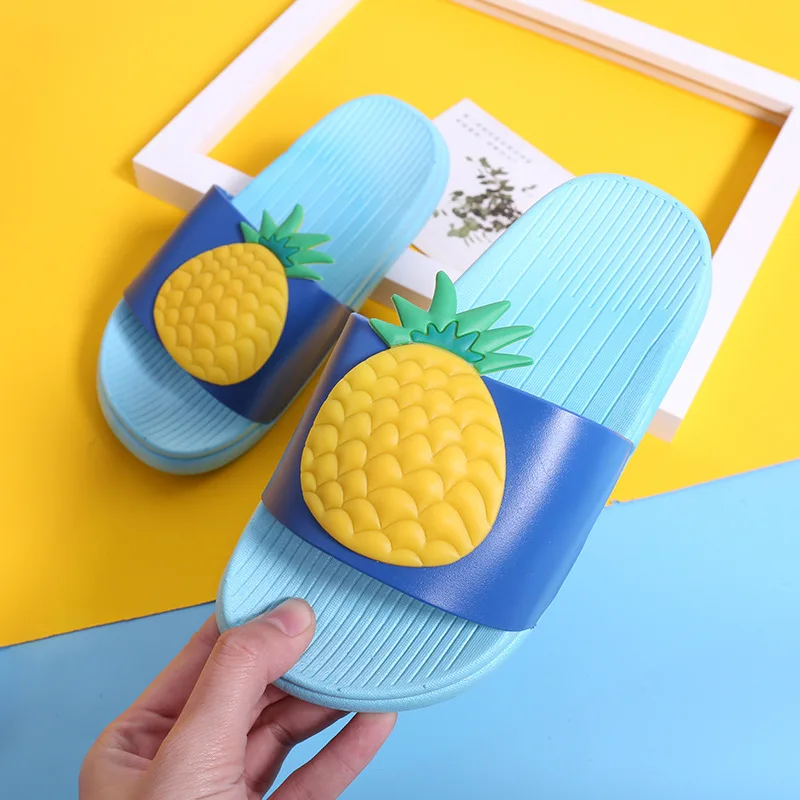 Kids Girls Boys Slippers Toddler Water Children Flip Flops Barefoot Child Cartoon Fruit Beach Shoes Swimming Summer For Baby
