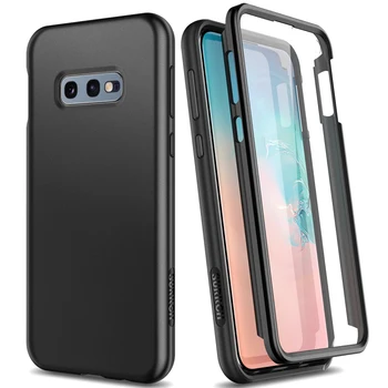 

For Samsung S10e 2 in 1 Shockproof Bumper Cover with Built-in Screen Protector Hard Case for S10e A51 A71 Capa Stock in US