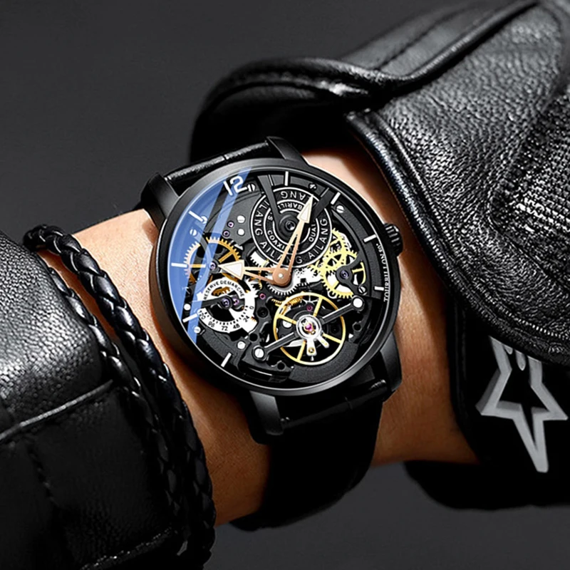 AILANG time Роскошные Брендовые Часы Лучшие Автоматические механические часы мужские
