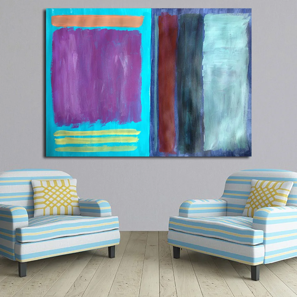 JQHYART Mark Rothko Paintings On Canvas Modern Wall Pictures For Living