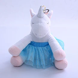 Одет плюшевая игрушка единорог балетная юбка чучела единорог животные кукла плюшевый игрушка розовый/белый дети девочки подарок другу к дню рождения - Цвет: Blue