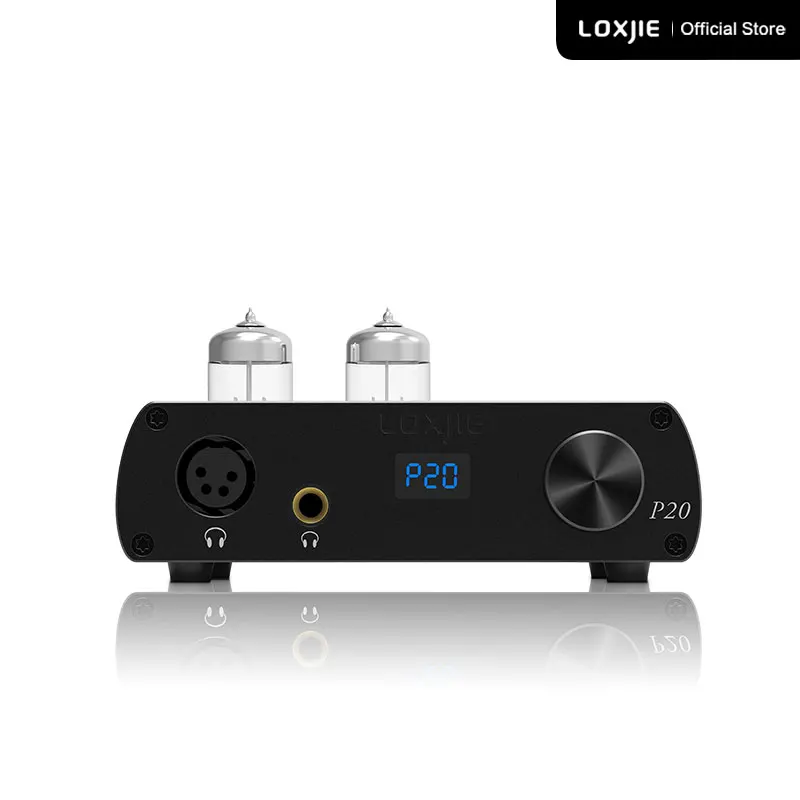 LOXJIE P20 Full Balance Tube Headphone Power Amplifier Use the Military Grade 6N3 Tube Powerful Hi-End volume control NJW1195