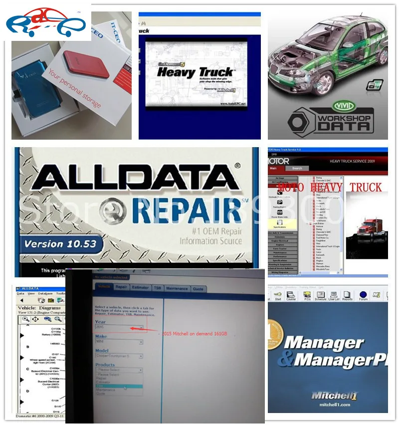 alldata auto repair software Alldata 10.53 and Mitchell software and Mitchell manager plus 26in
