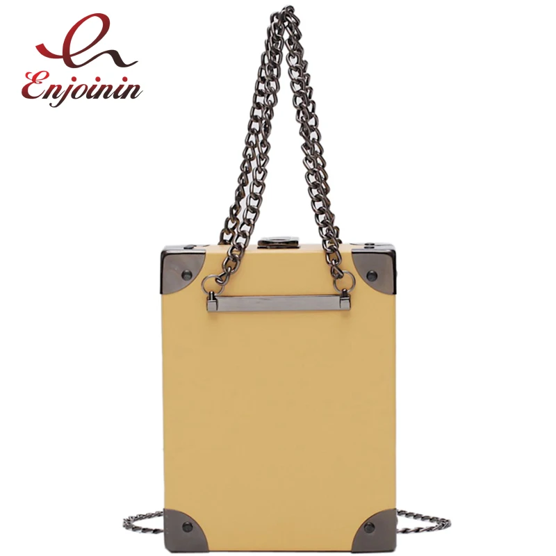 

Candy Color Box Style Handbag Chain Women Shoulder Bag Tote Party Clutch Chain Purse Crossbody Bag Female Totes Bolsa Flap