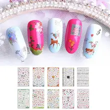 1 лист переводные наклейки для ногтей слайдер полное покрытие цветок ромашка Лилия Жасмин Цветочные наклейки для ногтей