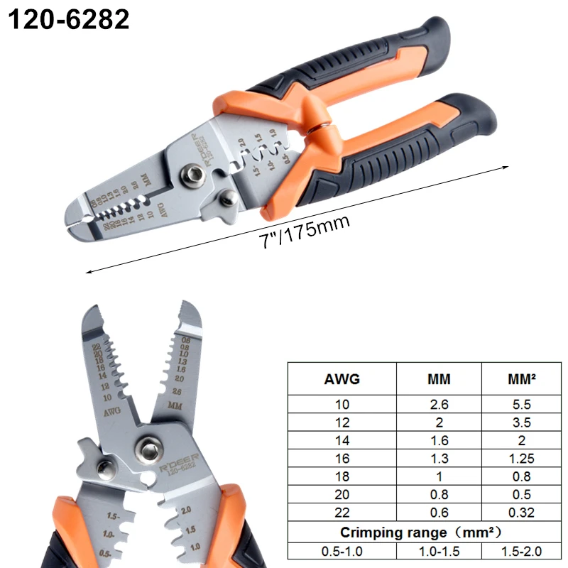 Плоскогубцы для обжима RDEER 7 &quot/8&quot многофункциональные ножницы зачистки