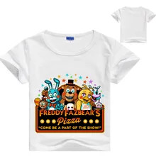 Детская одежда с покемонами «пять ночей с Фредди» Одежда для маленьких девочек футболки для маленьких мальчиков топы для девочек, новогодние майки