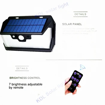 

55 leds Solar light remote control radar 3 side lighting usb port solar lamp Outdoor Garden Yard Emergency Security patio camps