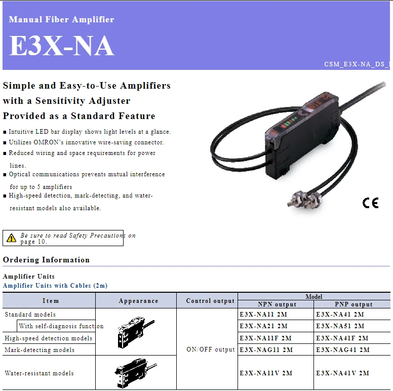 E3X-NA11 datasheet -1