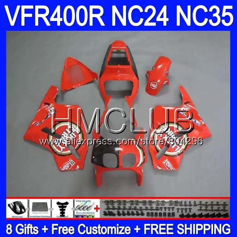 

RVF400R For HONDA VFR400 R NC24 V4 VFR400R 87 88 94 95 96 91HM.9 RVF VFR 400 NC35 1987 1988 1994 1995 1996 Fairing Lucky Strike
