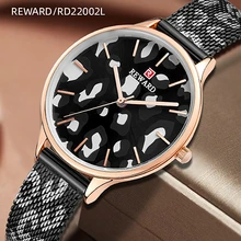 Relogio Feminino REWARD Women Bracelet Watch Ultra Thin Stainless Steel Mesh Ladies Wrist Watch Waterproof Woman Female Clock