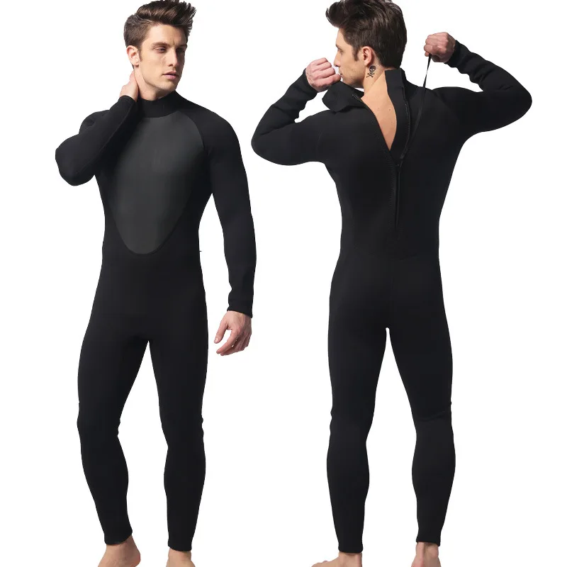 Мужской водонепроницаемый гидрокостюм 3 мм от холодных теплых мужчин s одежда для серфинга водолазный костюм цельный шесть цветов стиль водолазные костюмы - Цвет: As shown