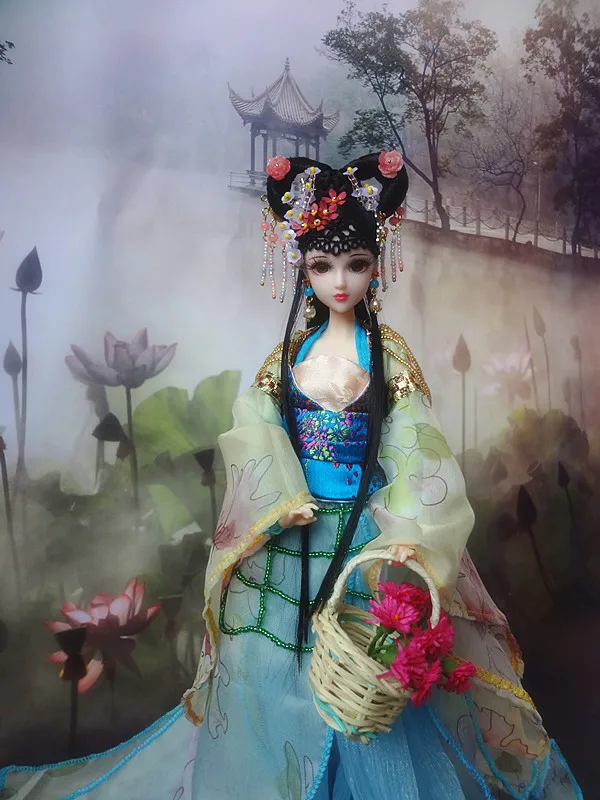 12" Collectible Chinese Princess Dolls Vintage BJD Girl Doll Oriental